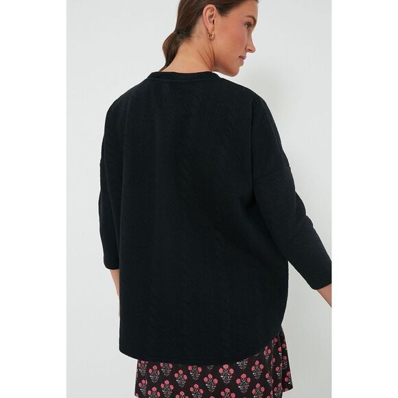 ✨Tnuck Sport Black Quilted Crewneck Sz XL/XXL Pullover✨ - Picture 6 of 12